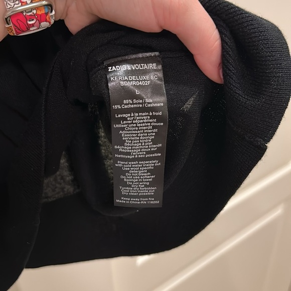 Zadig & Voltaire Deluxe Black Silk and Cashmere Dress - Picture 4 of 7